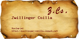 Zwillinger Csilla névjegykártya
